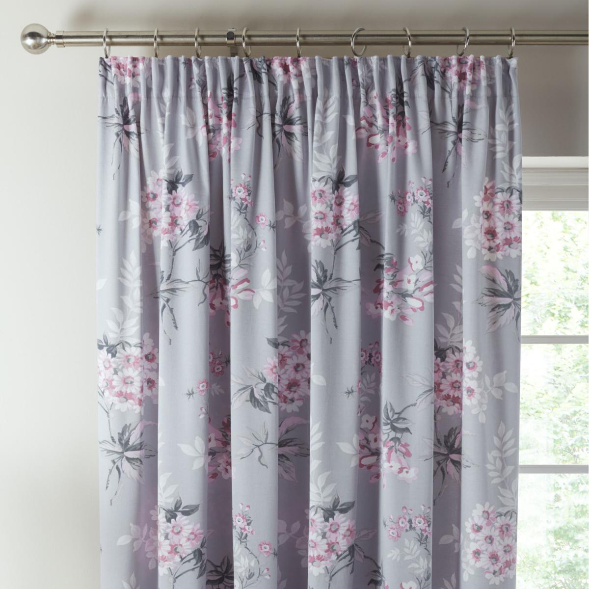 Aston Pencil Pleat Curtains - Pink / 168cm / 137cm – image 2