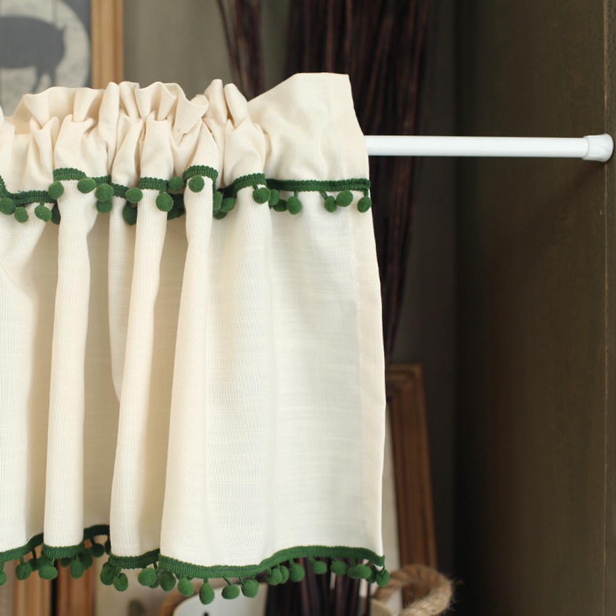Slub Fabric Short Curtain - Neutral – image 2