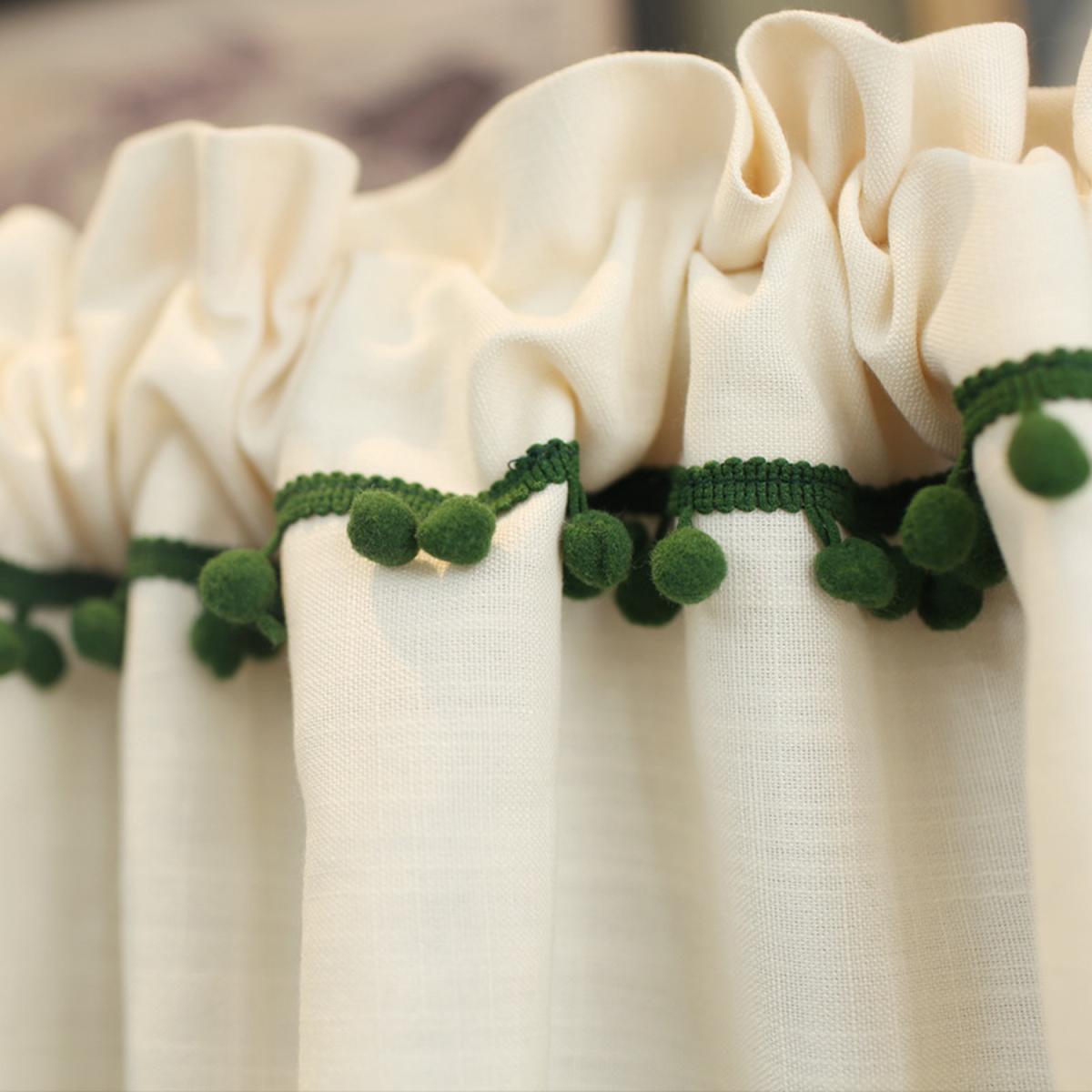 Slub Fabric Short Curtain - Neutral – image 3