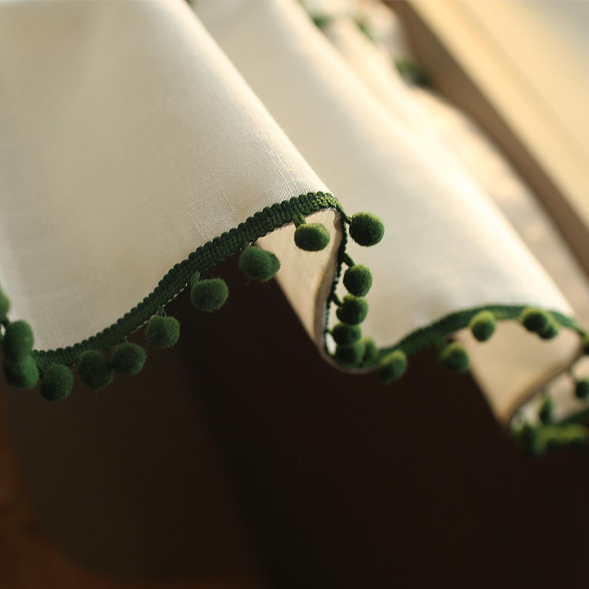 Slub Fabric Short Curtain - Neutral – image 4