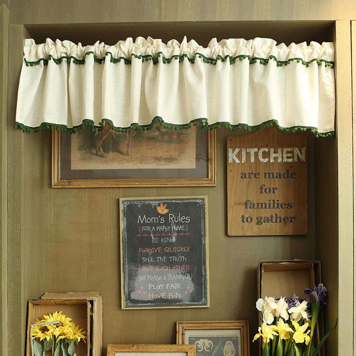 Slub Fabric Short Curtain - Neutral – image 5
