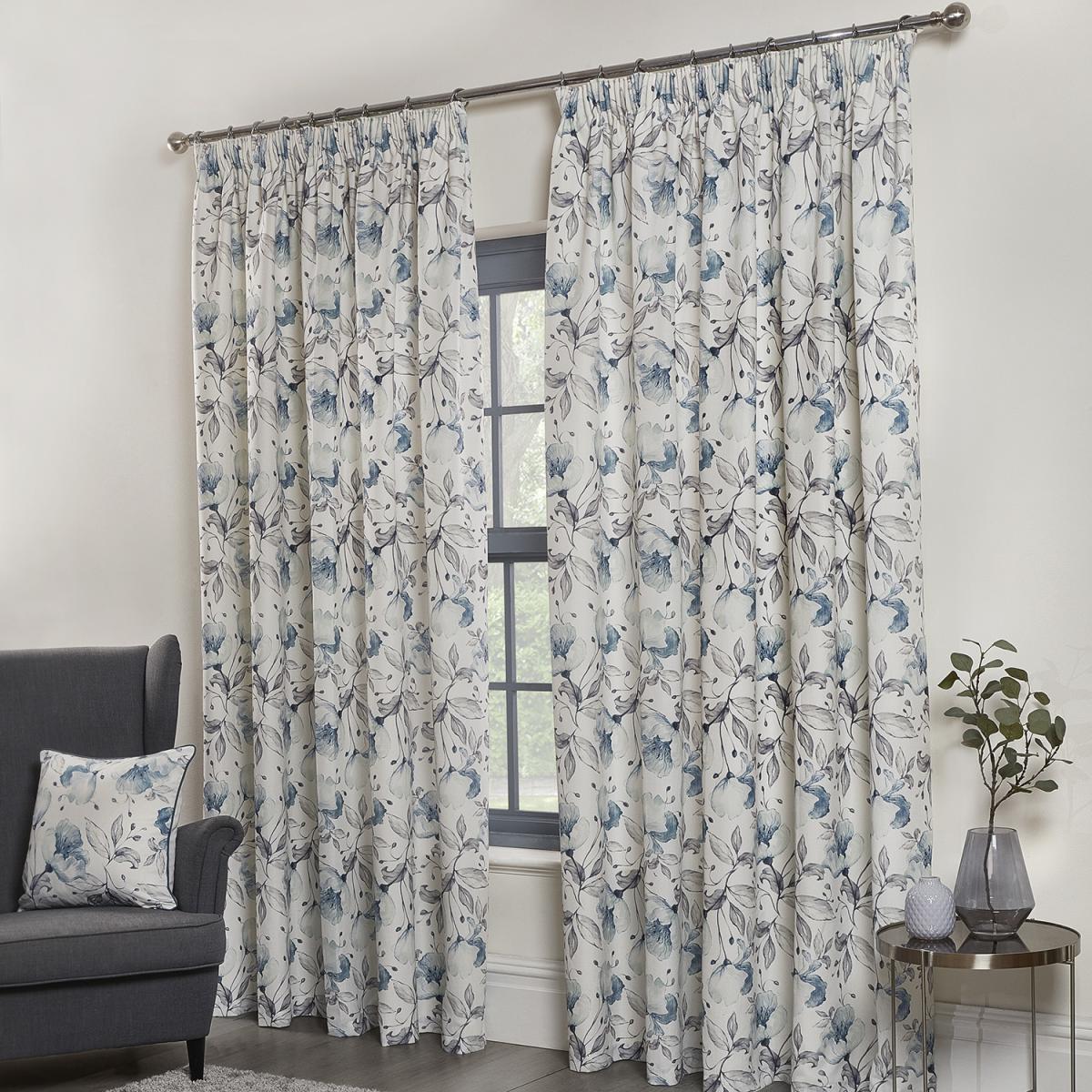 Bloomsbury Printed Curtains - Blue / 183cm / 169cm – image 2