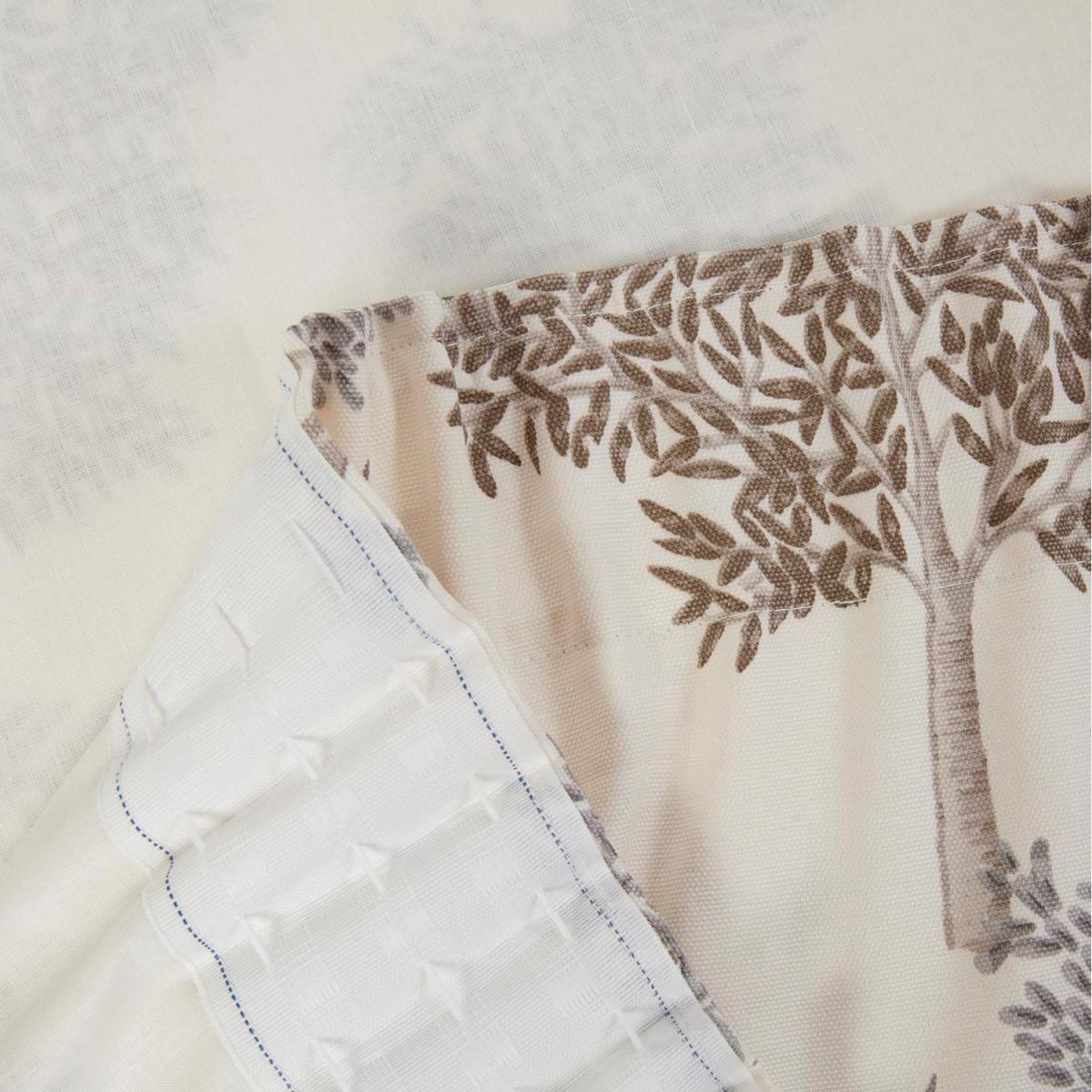 Coppice Cream Natural Floral Pencil Pleat Curtains - Natural / 72in / 90in – image 2