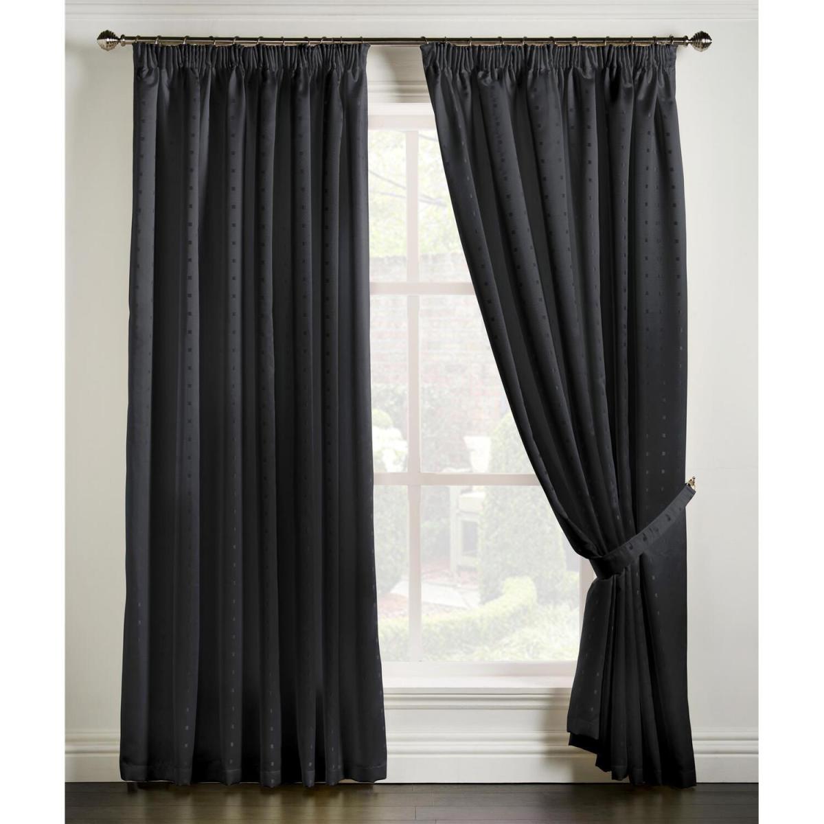 Adiso Pencil Pleat Taped Top Curtains - Medium Red / 117cm / 137cm – image 2