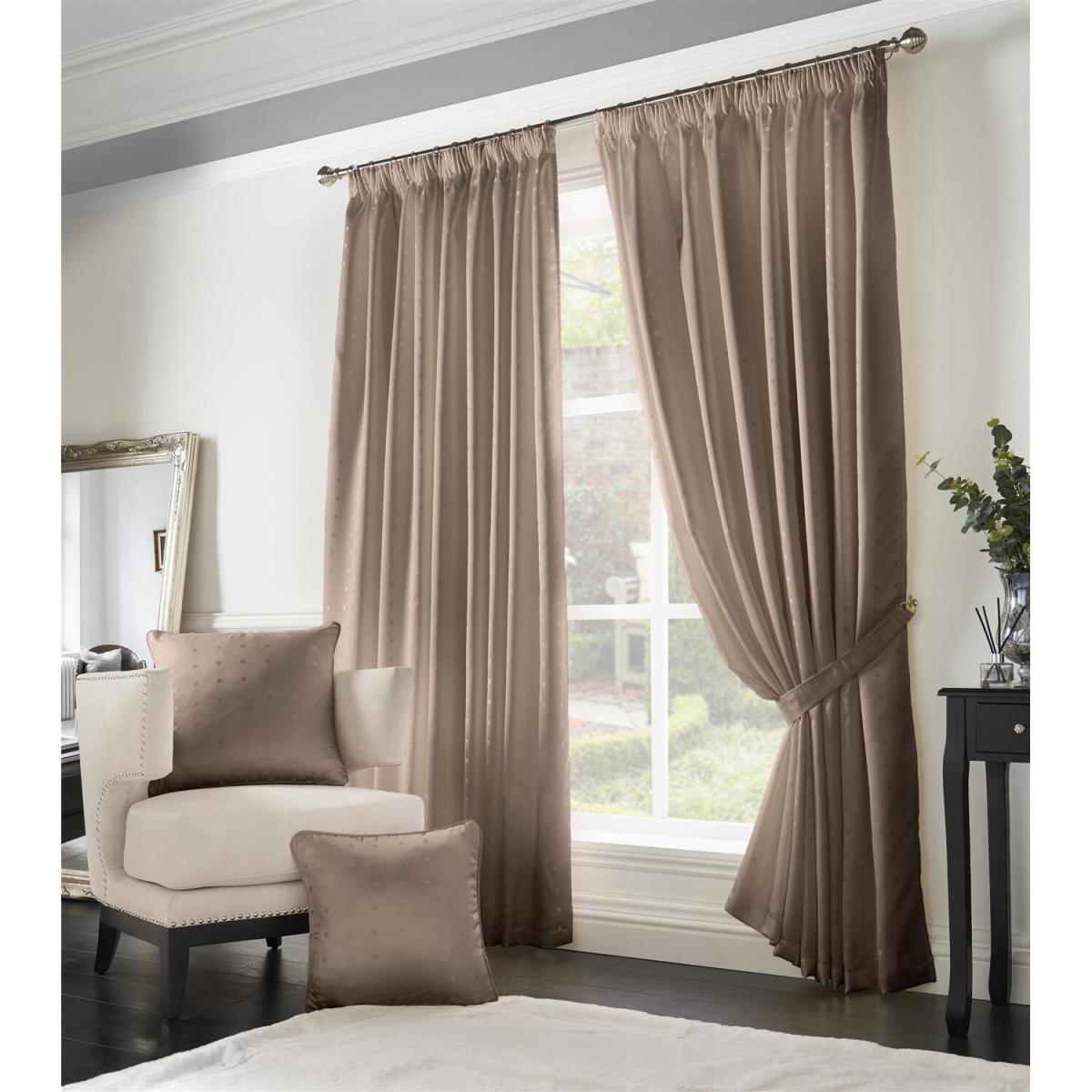 Adiso Pencil Pleat Taped Top Curtains - Medium Red / 117cm / 137cm – image 12