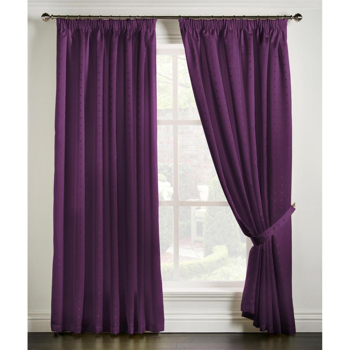 Adiso Pencil Pleat Taped Top Curtains - Medium Red / 117cm / 137cm – image 15
