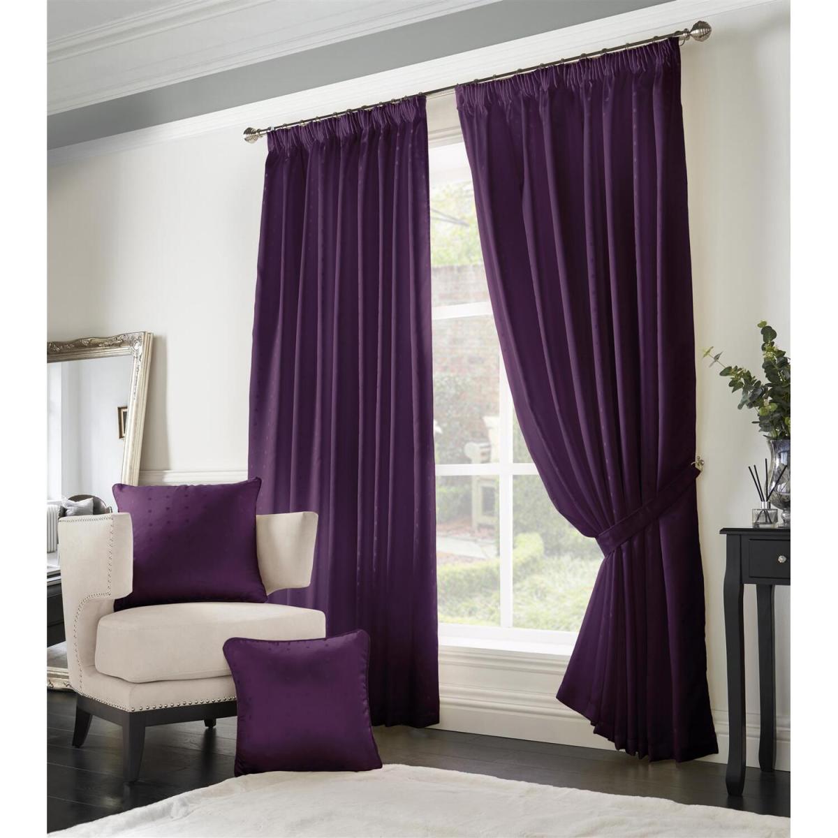 Adiso Pencil Pleat Taped Top Curtains - Medium Red / 117cm / 137cm – image 16