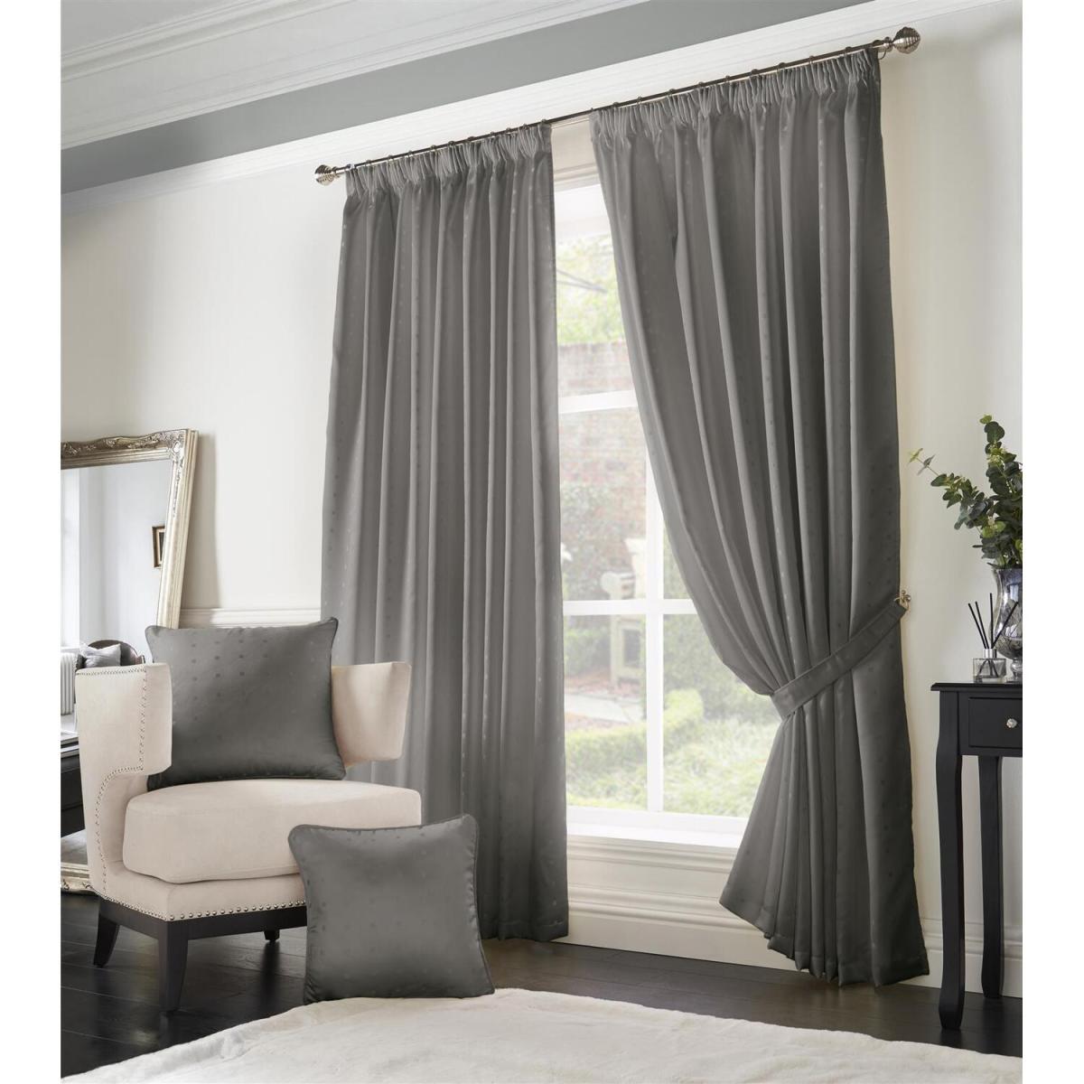 Adiso Pencil Pleat Taped Top Curtains - Medium Red / 117cm / 137cm – image 18