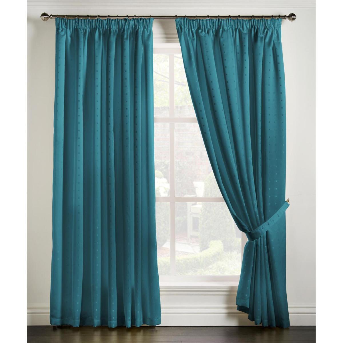 Adiso Pencil Pleat Taped Top Curtains - Medium Red / 117cm / 137cm – image 19