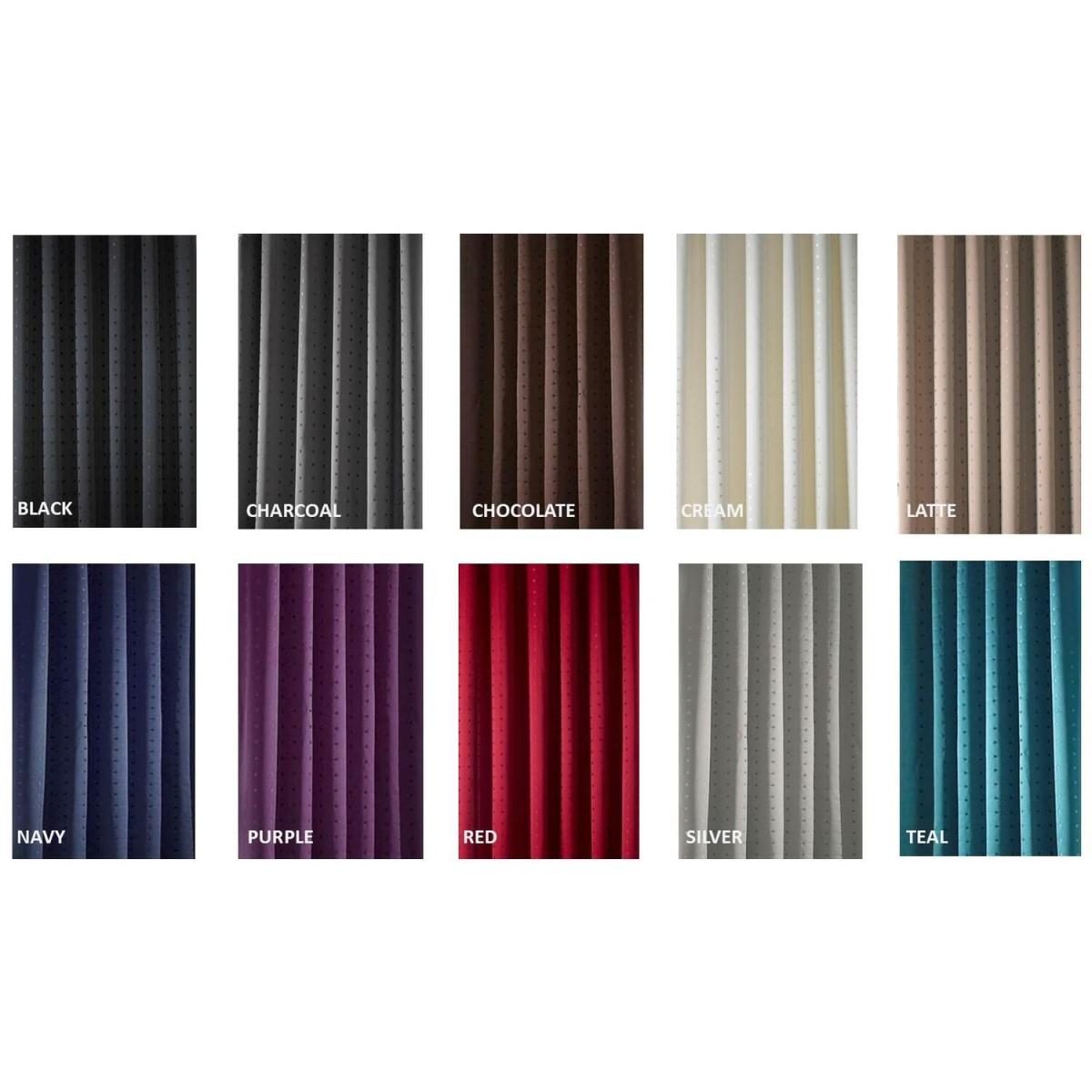 Adiso Pencil Pleat Taped Top Curtains - Medium Red / 117cm / 137cm – image 4