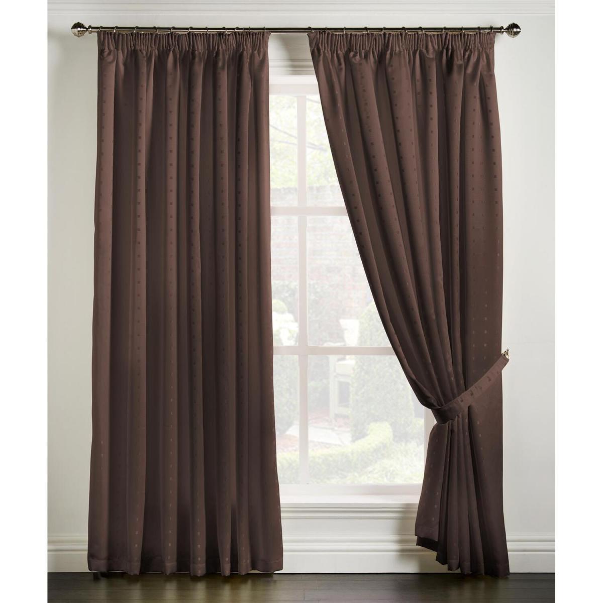 Adiso Pencil Pleat Taped Top Curtains - Medium Red / 117cm / 137cm – image 6