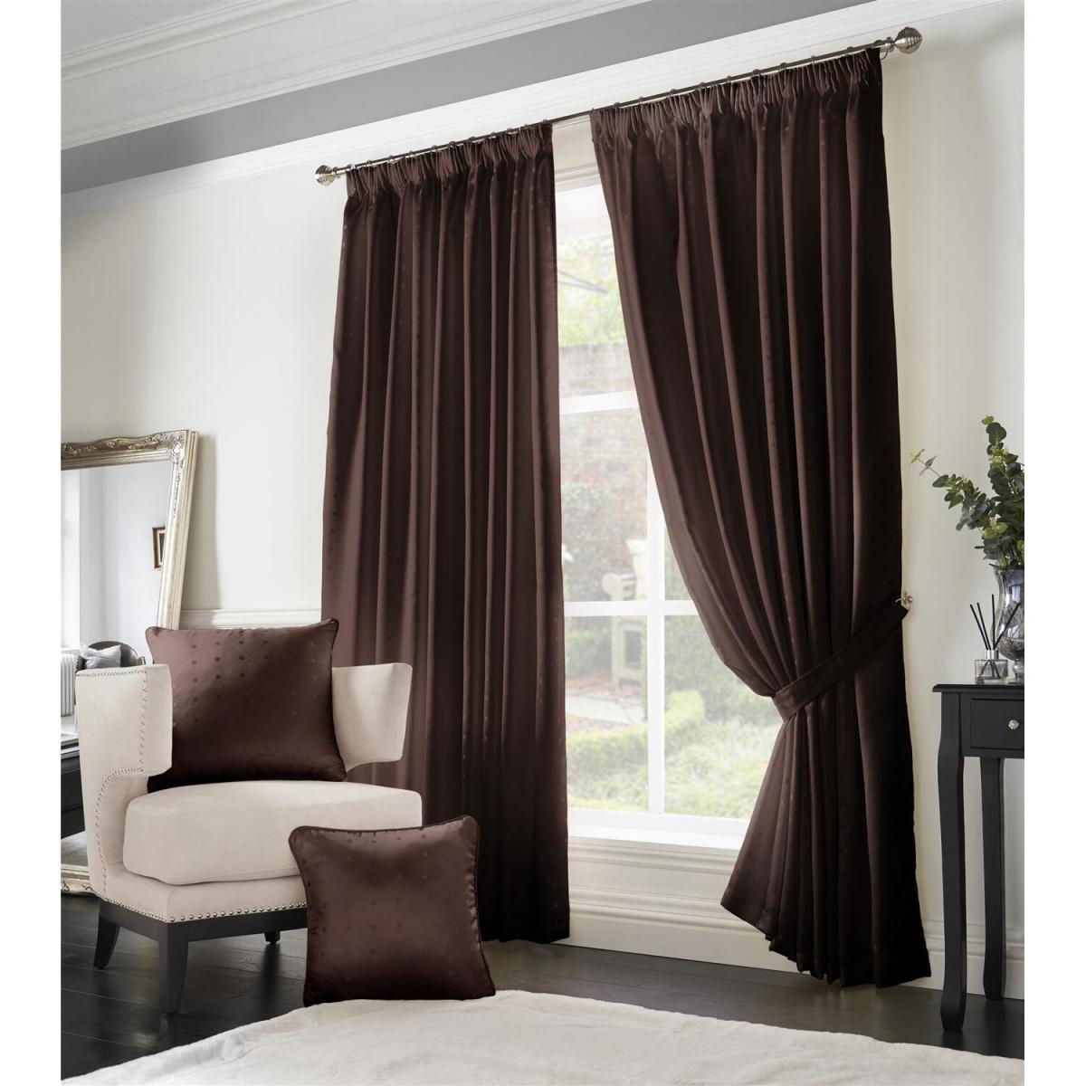 Adiso Pencil Pleat Taped Top Curtains - Medium Red / 117cm / 137cm – image 7
