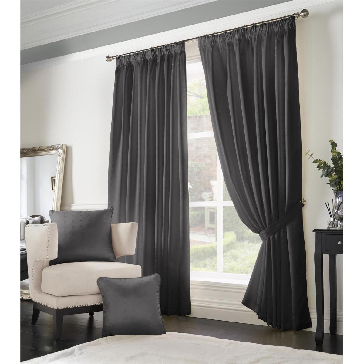 Adiso Pencil Pleat Taped Top Curtains - Medium Red / 117cm / 137cm – image 8