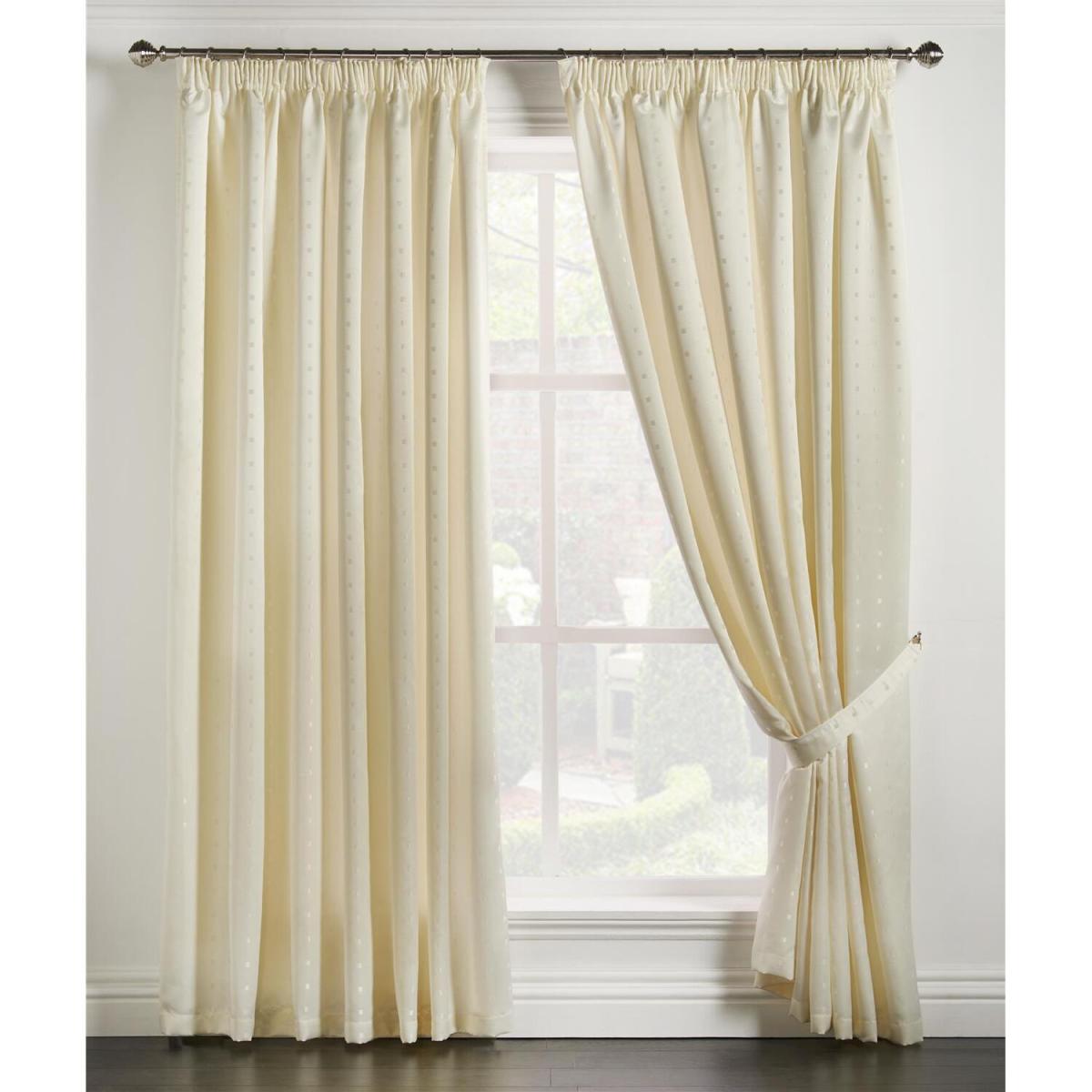 Adiso Pencil Pleat Taped Top Curtains - Medium Red / 117cm / 137cm – image 9