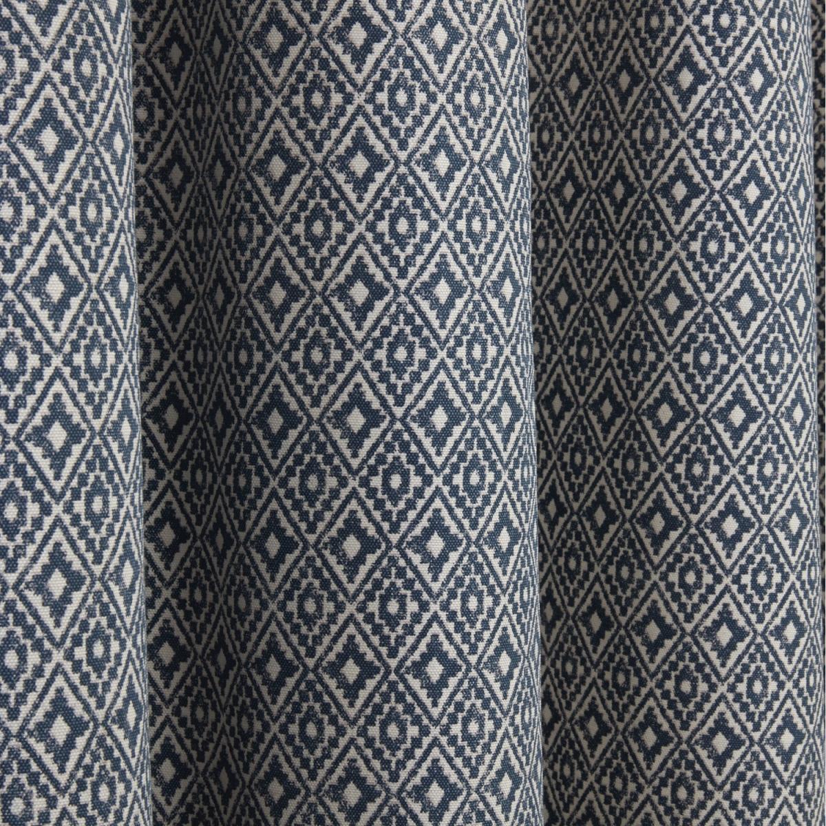 Aztec Navy Pencil Pleat Curtains - Navy / 72in / 90in – image 3