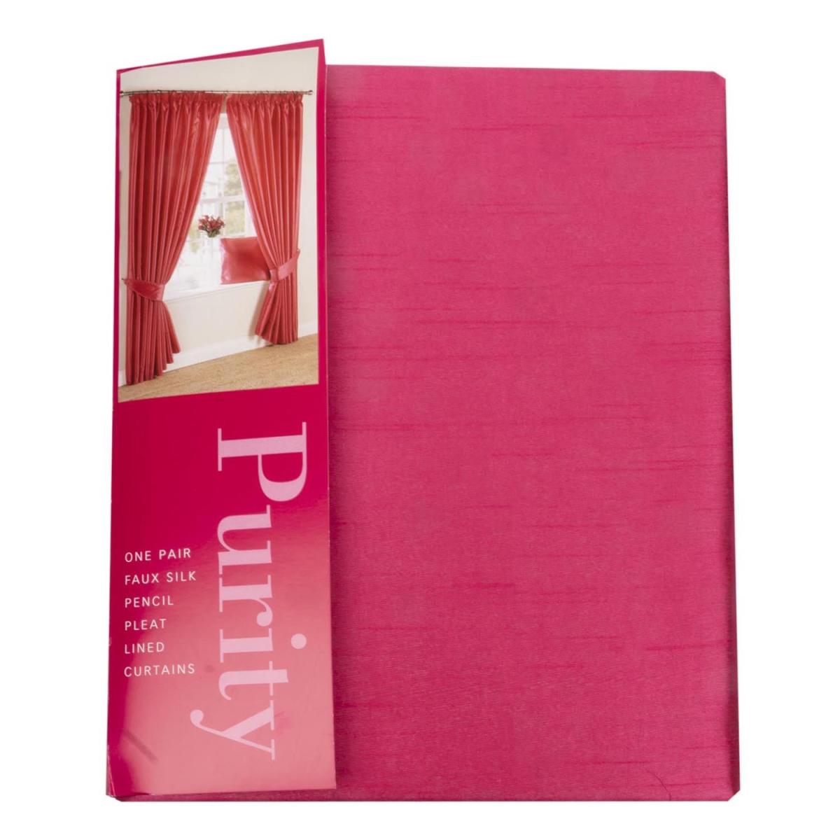 Faux Silk Pencil Pleat Lined Curtains - 229cm / 137cm – image 2