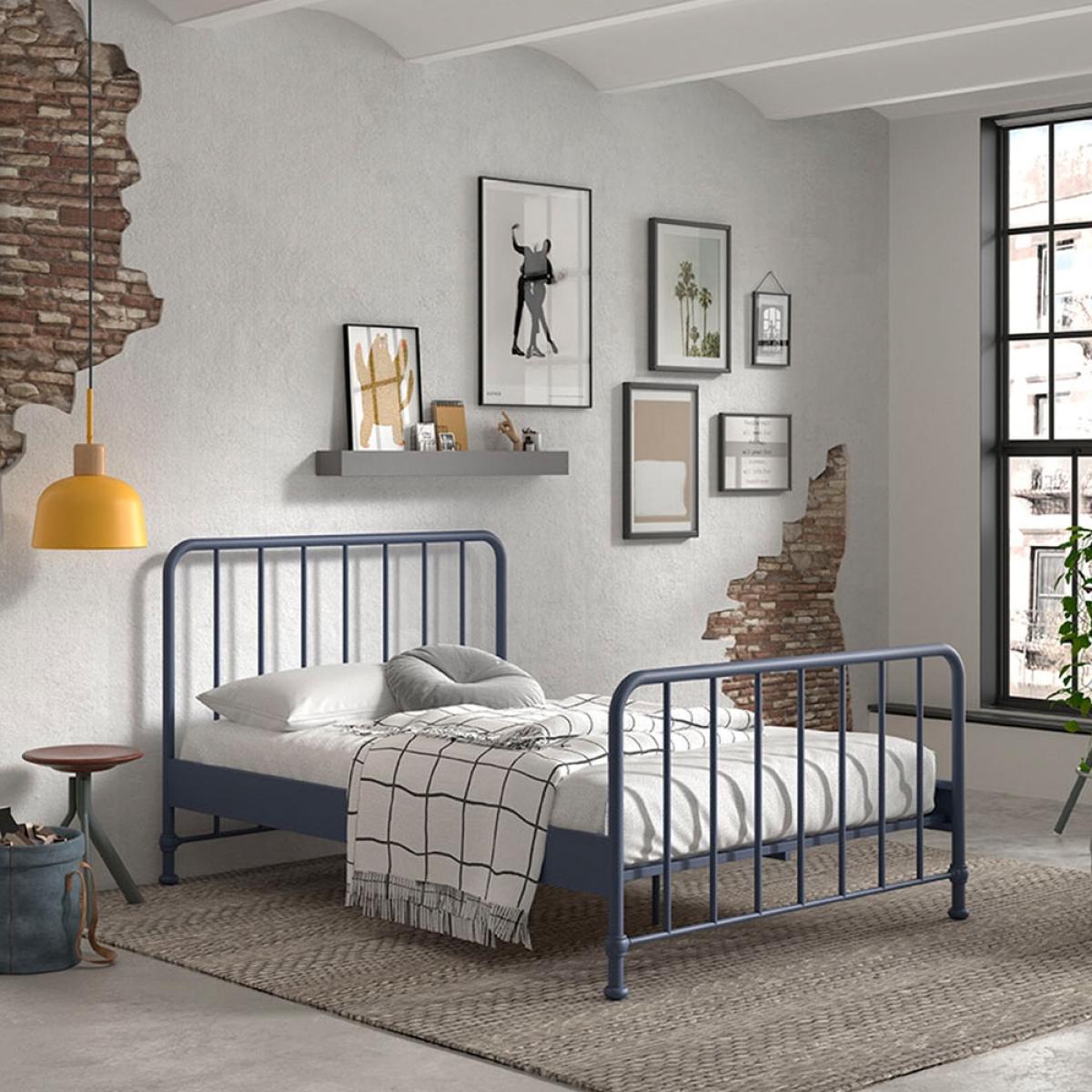 Vipack Bronxx Metal Double Bed - Matte Black – image 4