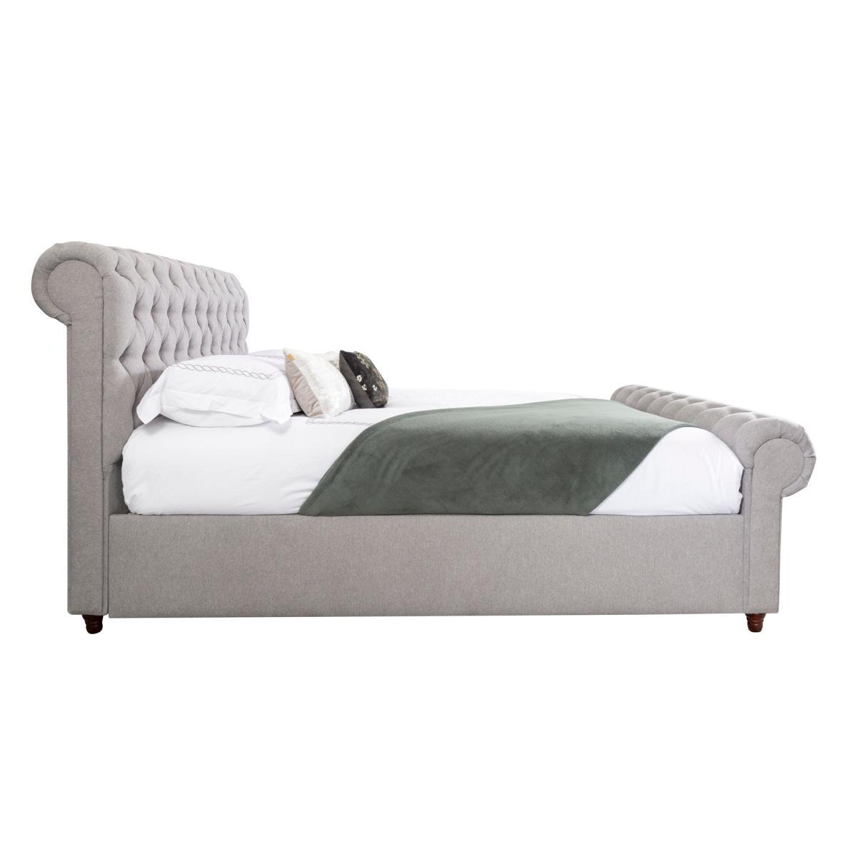 Fabio Woven Grey Bed Frame Grey – image 4