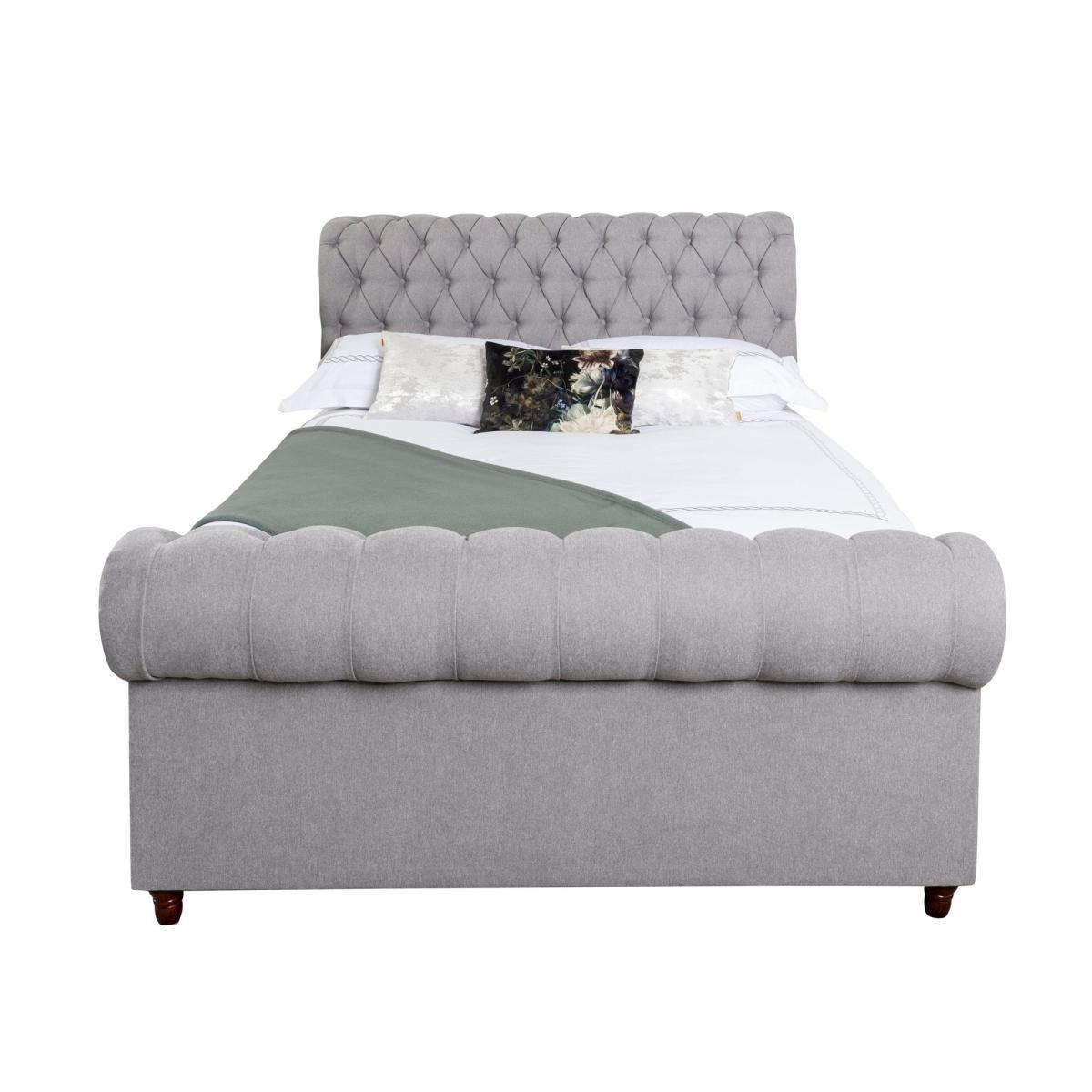 Fabio Woven Grey Bed Frame Grey – image 5