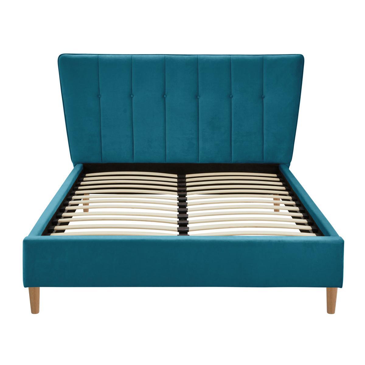 Isla Velvet Bed Frame - Teal Blue – image 4
