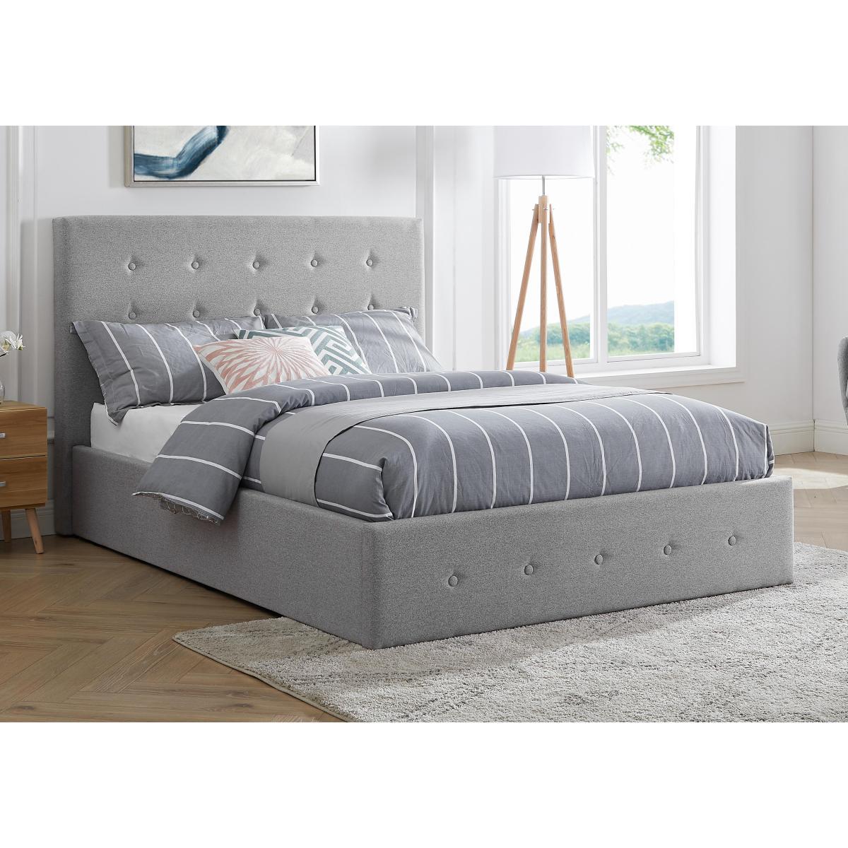Flint Ottoman Bed Frame - Double - Grey – image 2