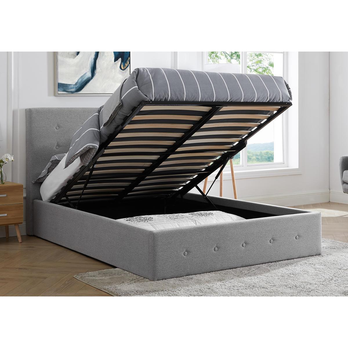 Flint Ottoman Bed Frame - Double - Grey – image 3
