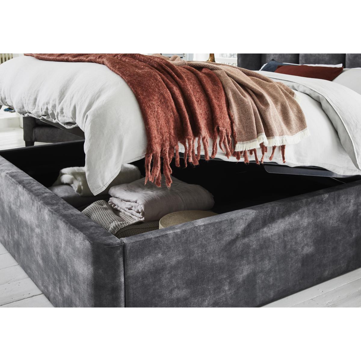 Shiva Ottoman Bed Frame - Double - Blue – image 5