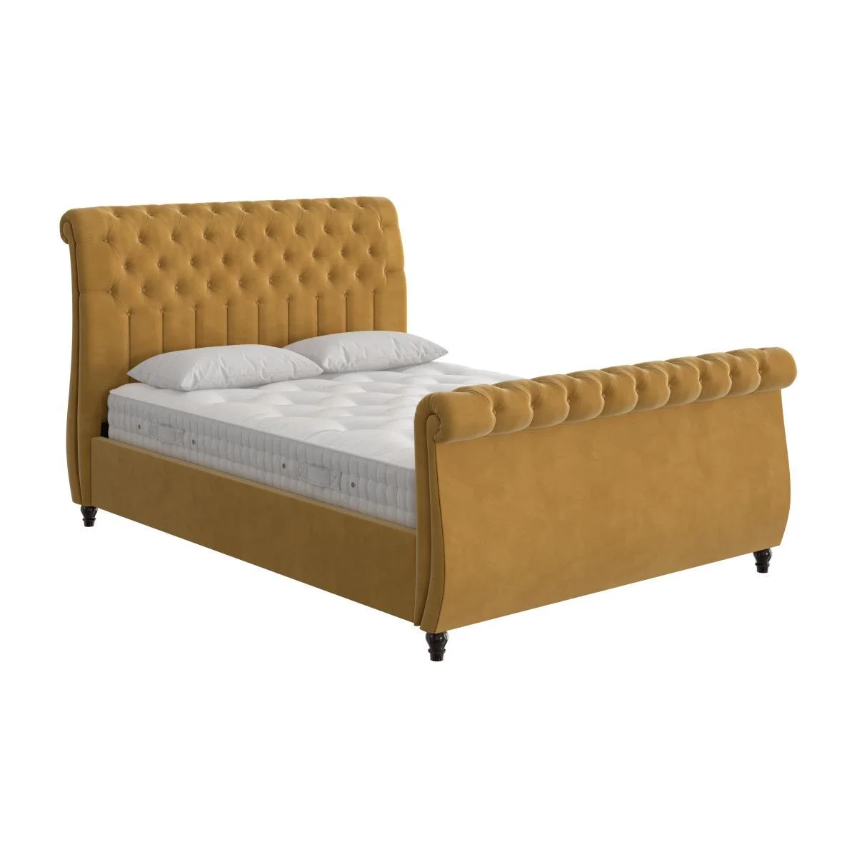 Churchill High Foot End Ottoman Bed Frame - Double - Yellow – image 1