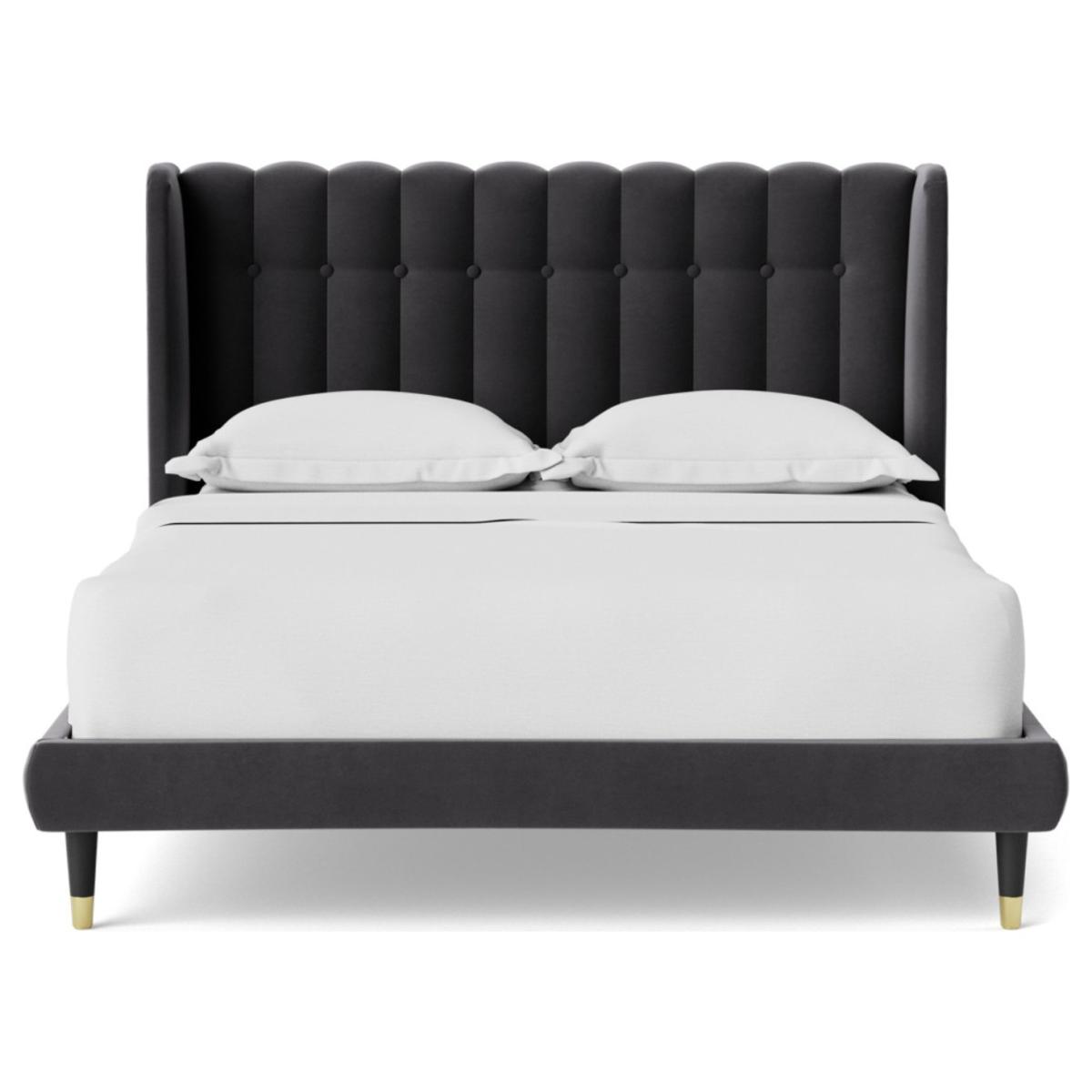 Swoon Kipling Double Velvet Bed Frame - Granite Grey – image 4