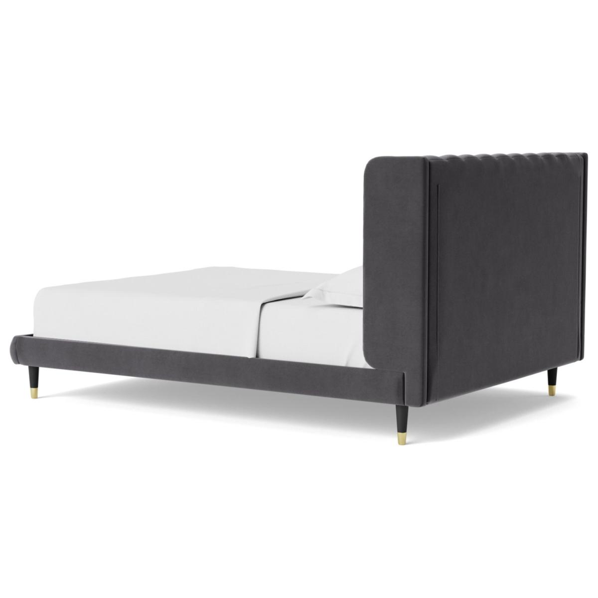 Swoon Kipling Double Velvet Bed Frame - Granite Grey – image 6