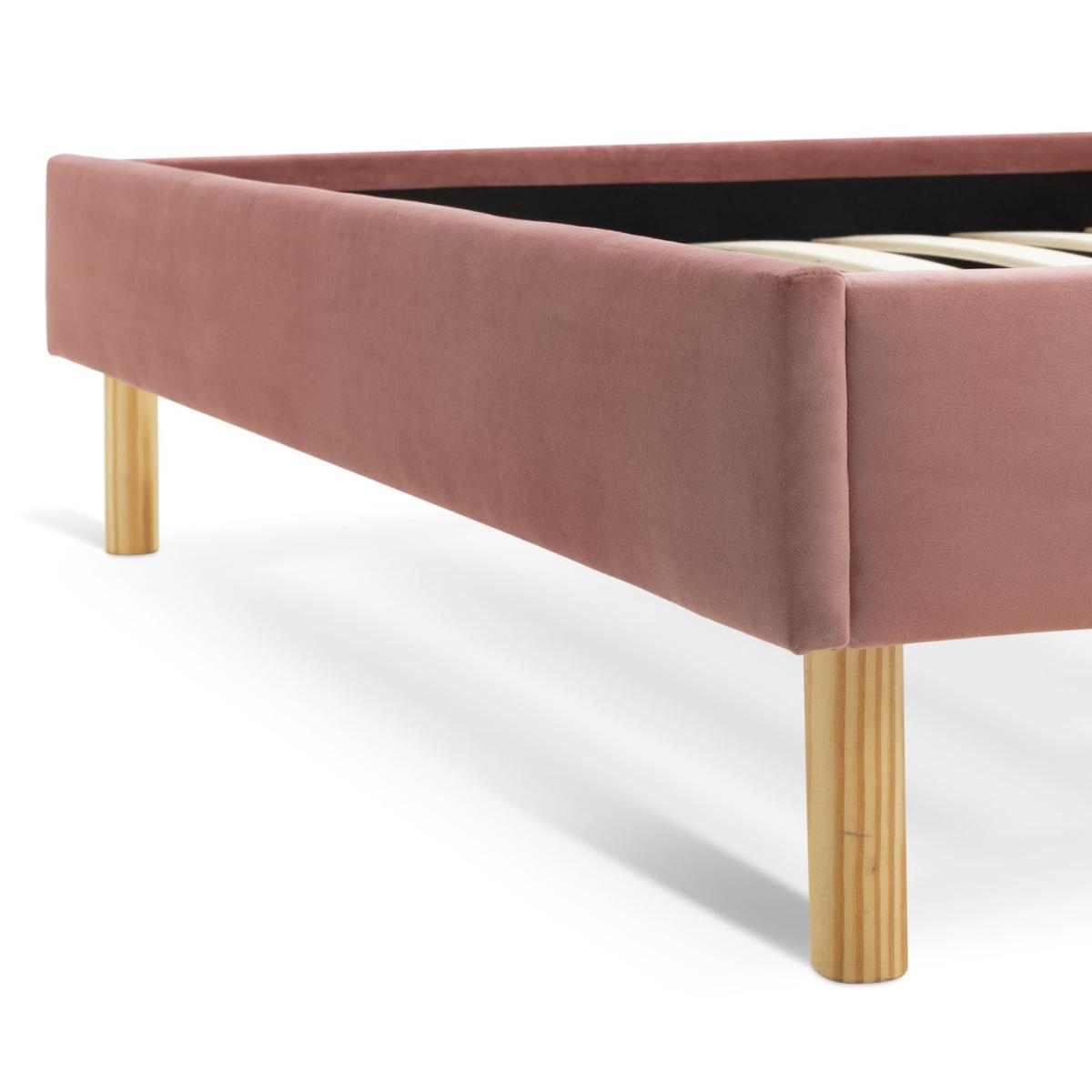 Habitat Sol Sunrise Double Velvet Bed Frame - Pink – image 7