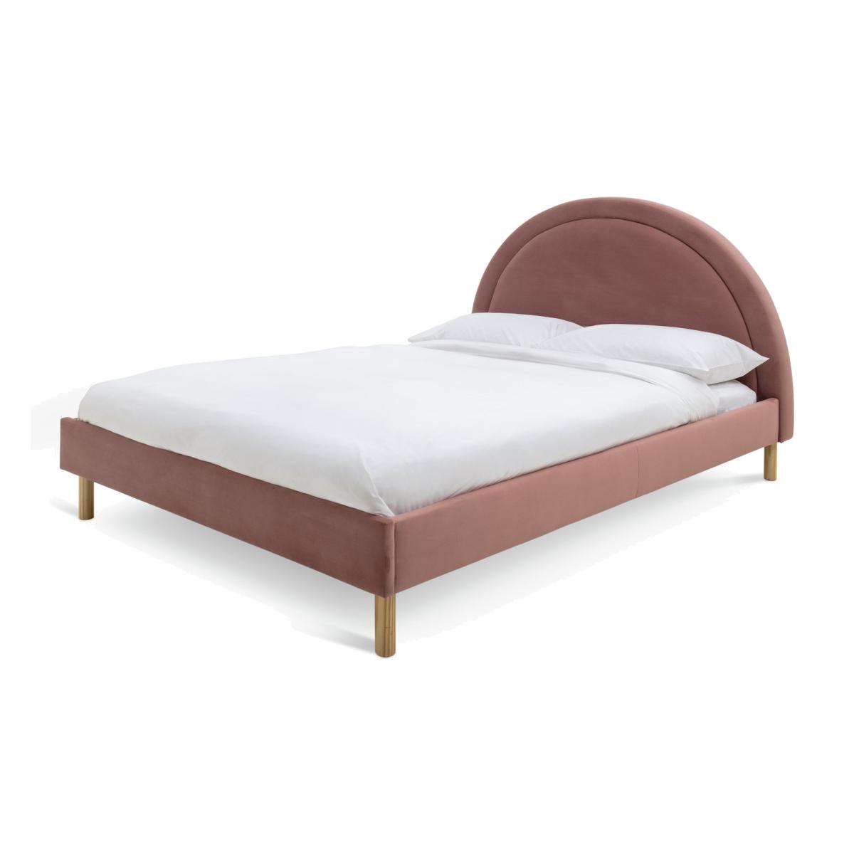 Habitat Sol Sunrise Double Velvet Bed Frame - Pink – image 1