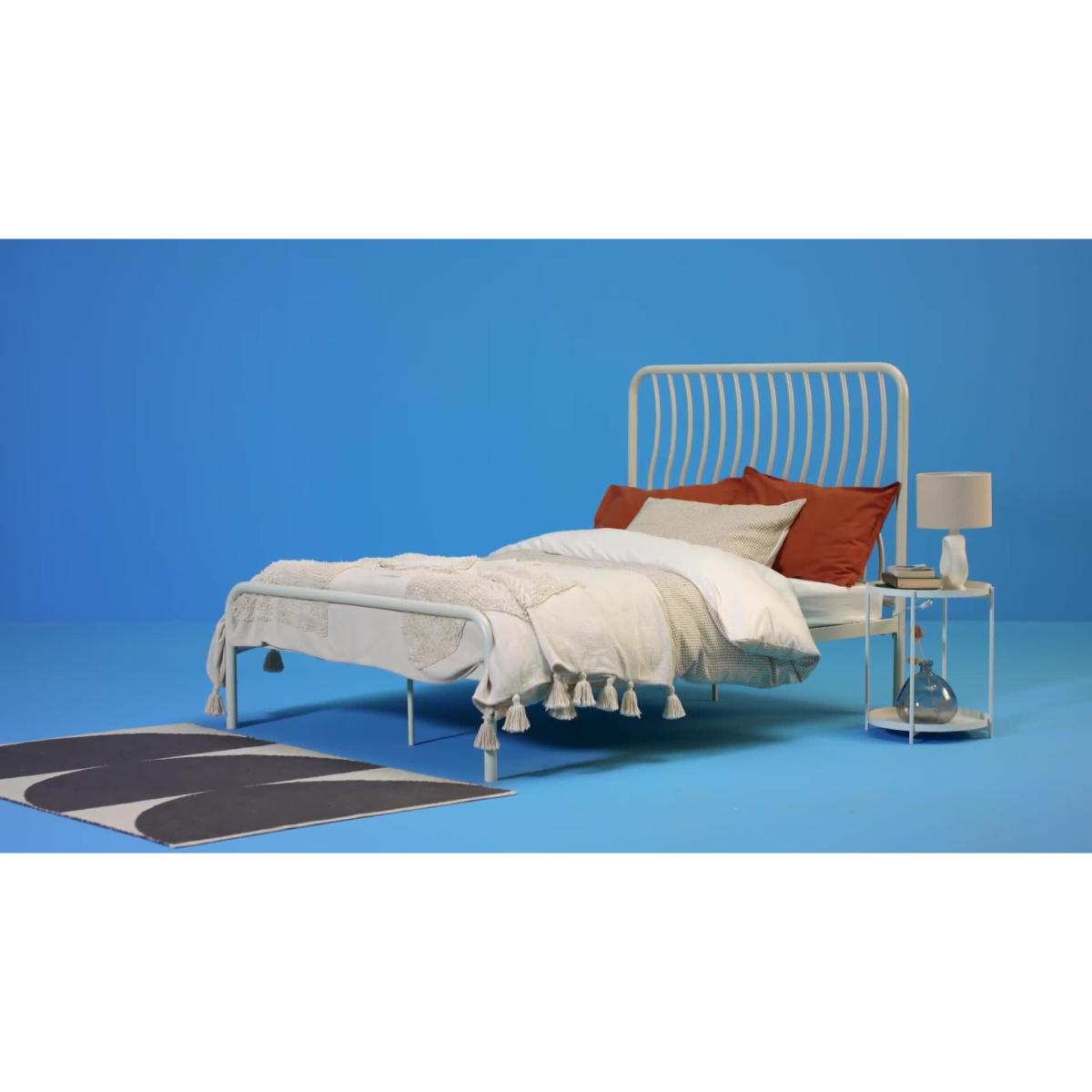 Habitat Wave Double Metal Bed Frame - Black – image 2