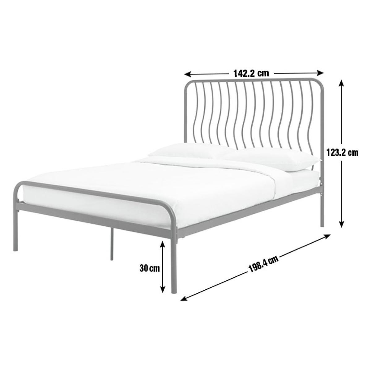 Habitat Wave Double Metal Bed Frame - Black – image 4