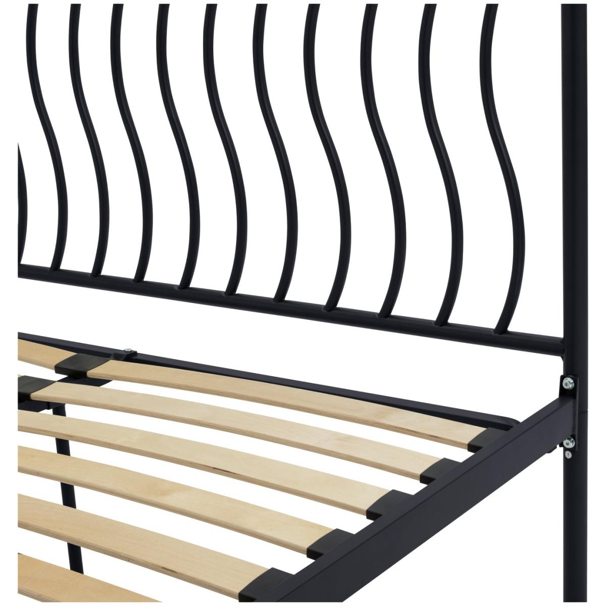 Habitat Wave Double Metal Bed Frame - Black – image 9