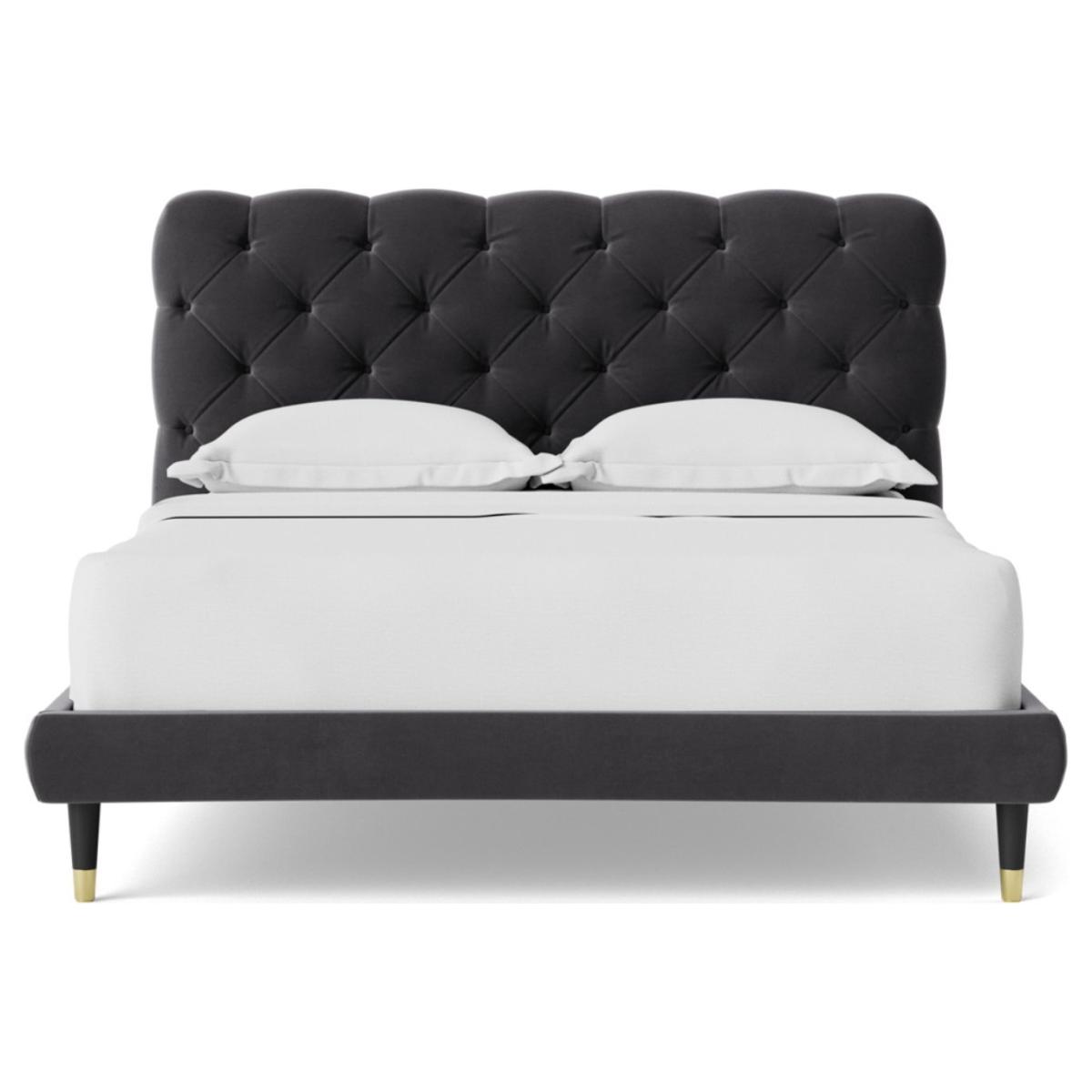Swoon Burbage Double Velvet Bed Frame - Granite Grey – image 3