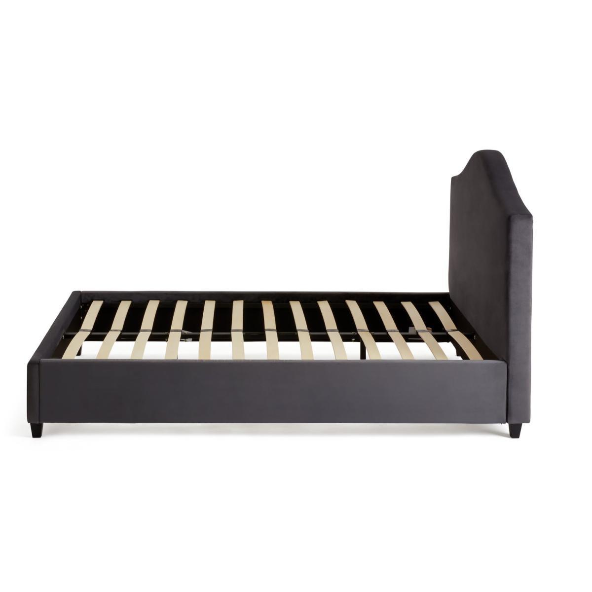 Habitat Maddison Velvet Double Bed Frame - Grey – image 3