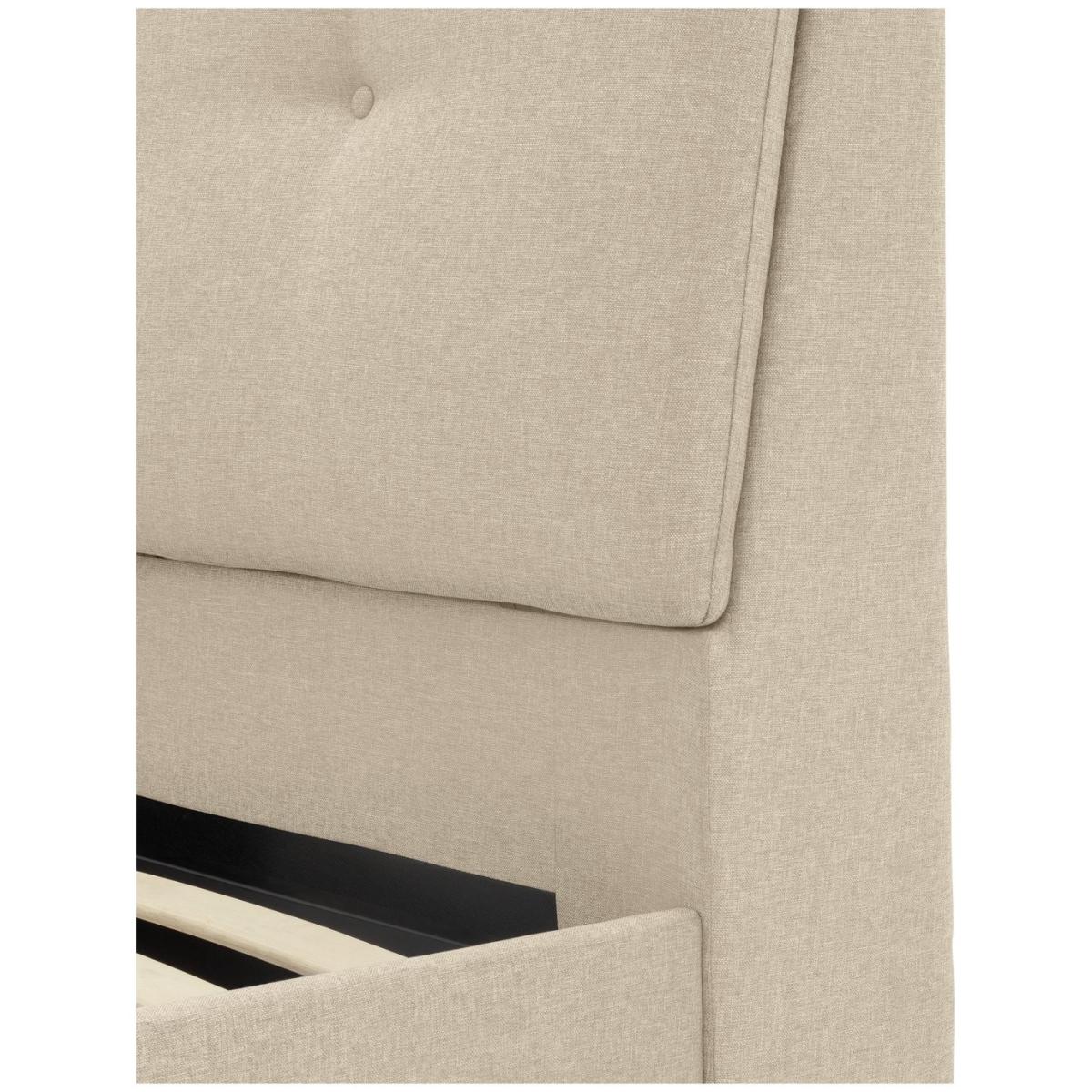 Habitat Jakob Double TV Ottoman Fabric Bed Frame-Natural – image 12
