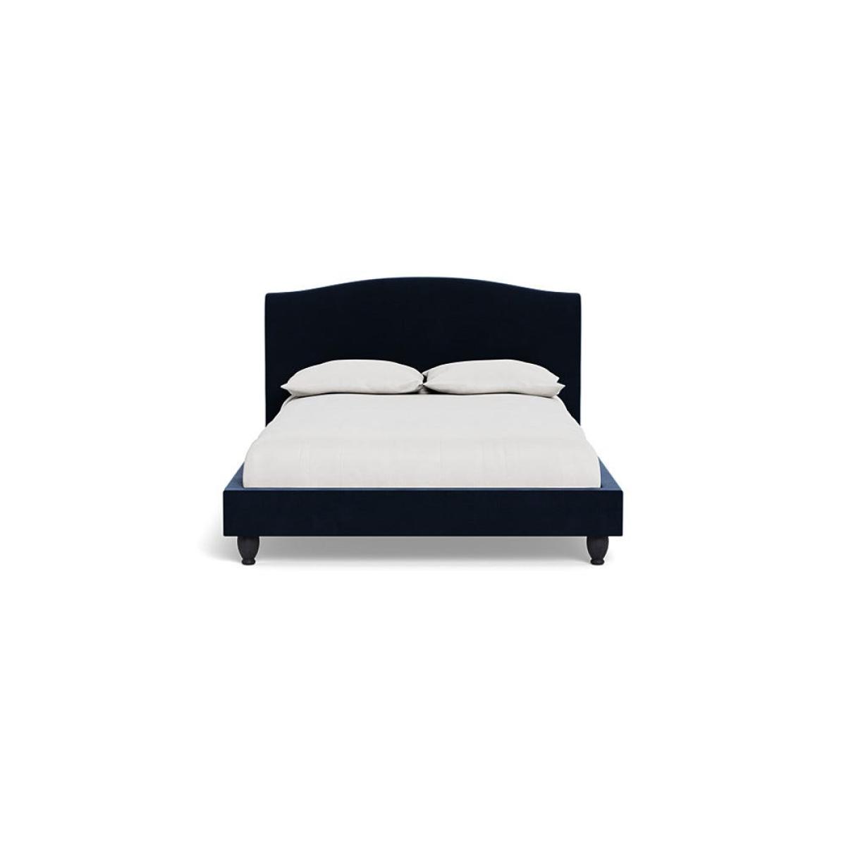 Heal's Devon Double Bed Smart Velvet Dusk Black Beech Feet – image 2