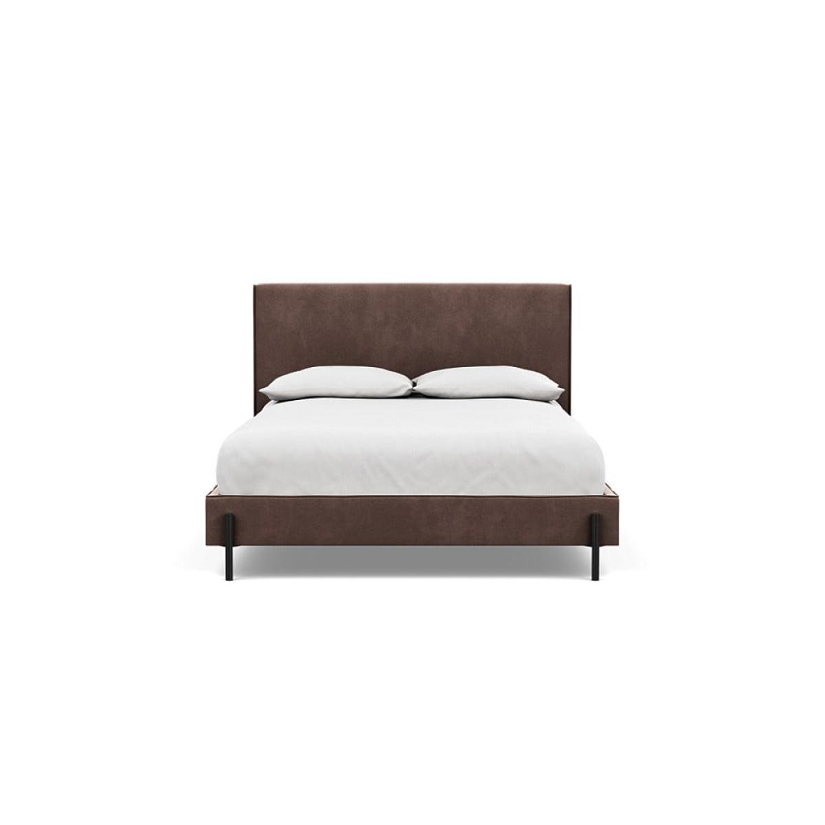Heal's Tortona Double Bed Velvet Mink Black Feet – image 2