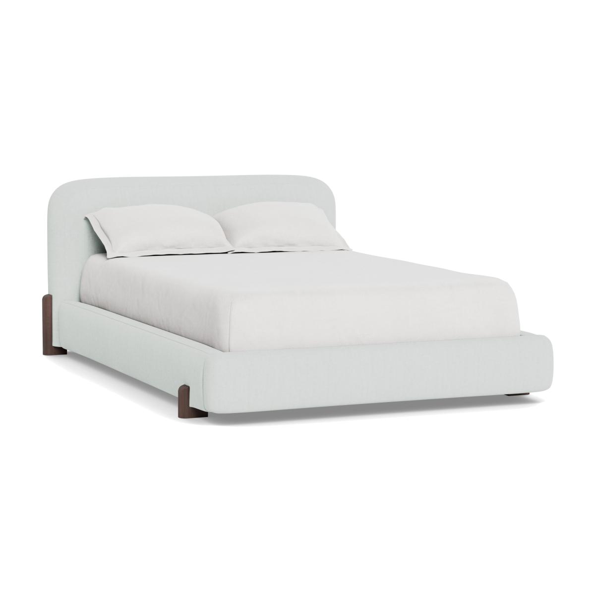 Heal's Nuvola Double Bed Broad Weave Tin Black Painted Feet - Heal's UK Bedroom Furniture – image 1