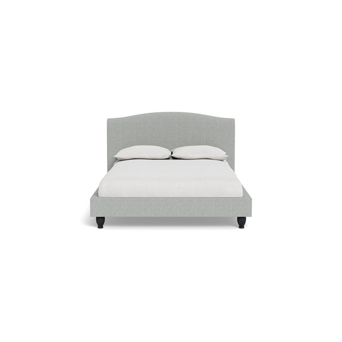 Heal's Devon Double Bed Melton Wool Limestone Black Beech Feet – image 2