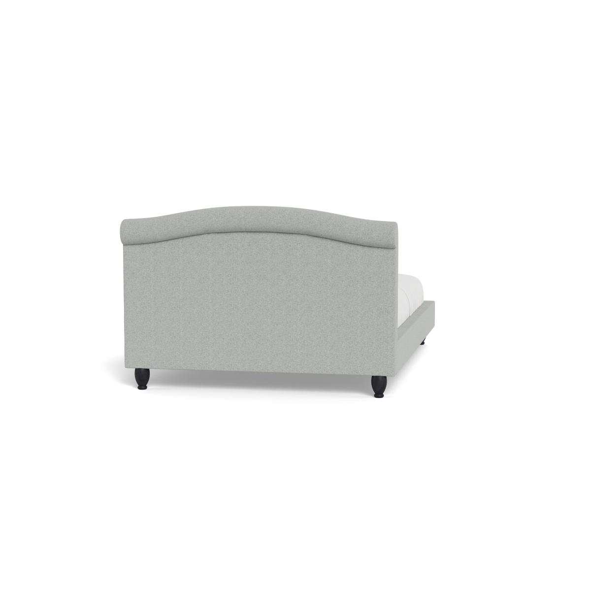 Heal's Devon Double Bed Melton Wool Limestone Black Beech Feet – image 6