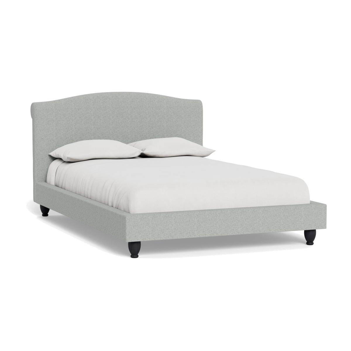 Heal's Devon Double Bed Melton Wool Limestone Black Beech Feet – image 1