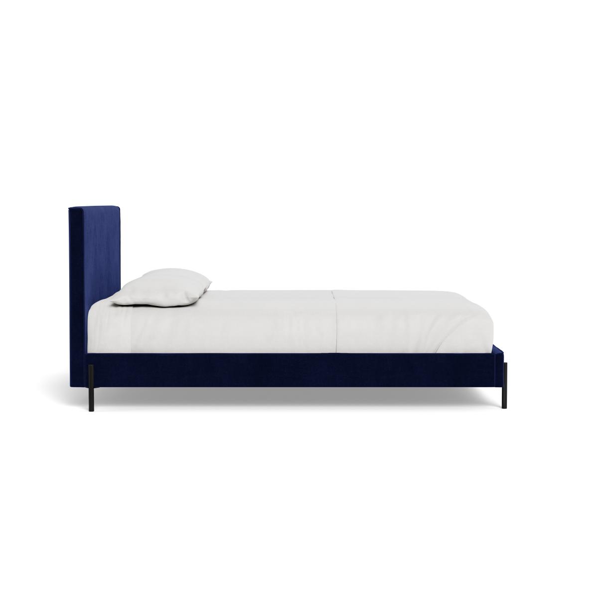 Heal's Tortona Double Bed Smart Luxe Velvet Midnight Black Feet – image 4