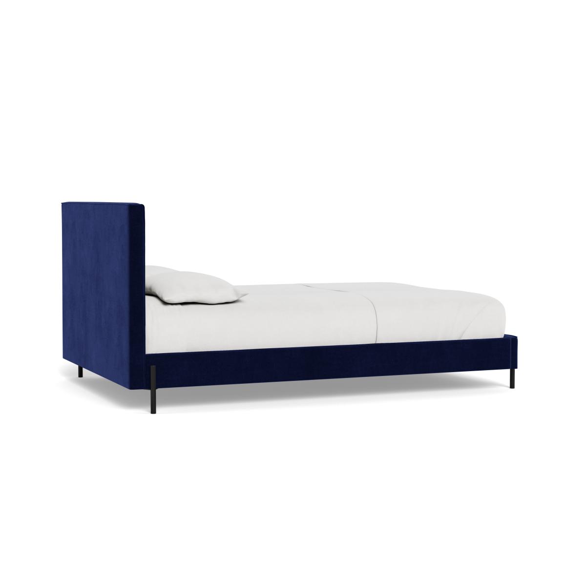Heal's Tortona Double Bed Smart Luxe Velvet Midnight Black Feet – image 5