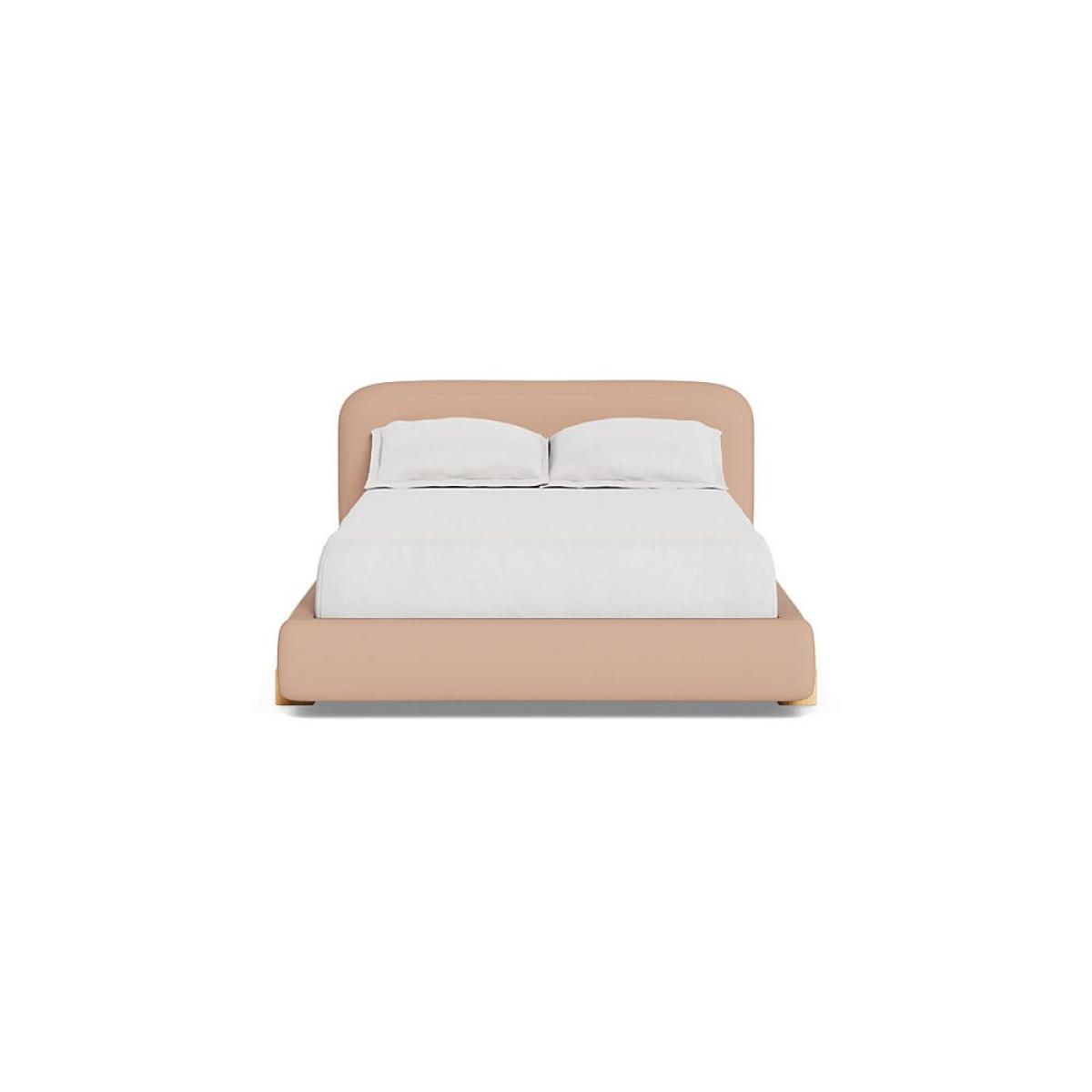 Heal's Nuvola Double Bed Capelo Linen-Cotton Rosedale Natural Oak Feet – image 2