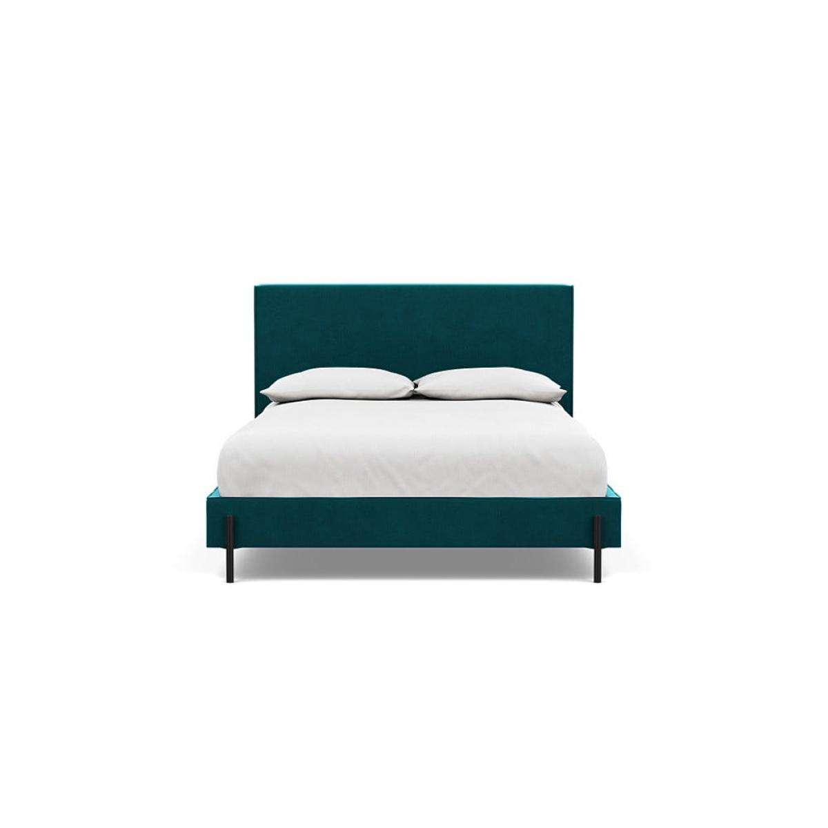 Heal's Tortona Double Bed Smart Velvet Petrol Black Feet – image 2