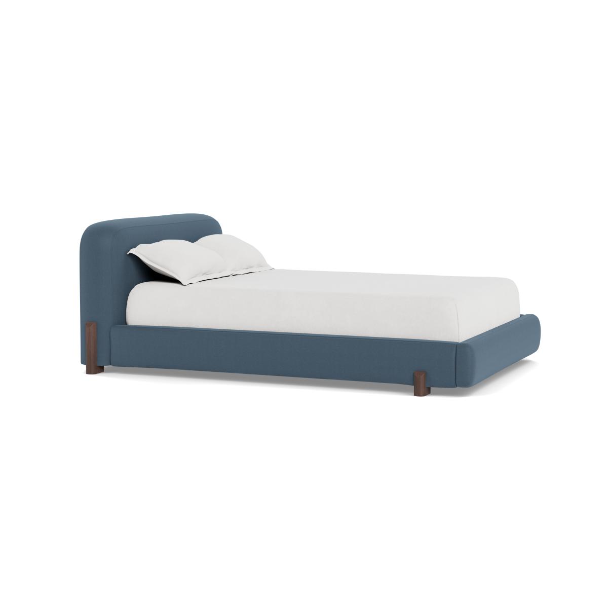 Heal's Nuvola Double Bed Capelo LinenCotton Mineral Walnut Stained Oak Feet - Heal's UK Bedroom Furniture – image 2