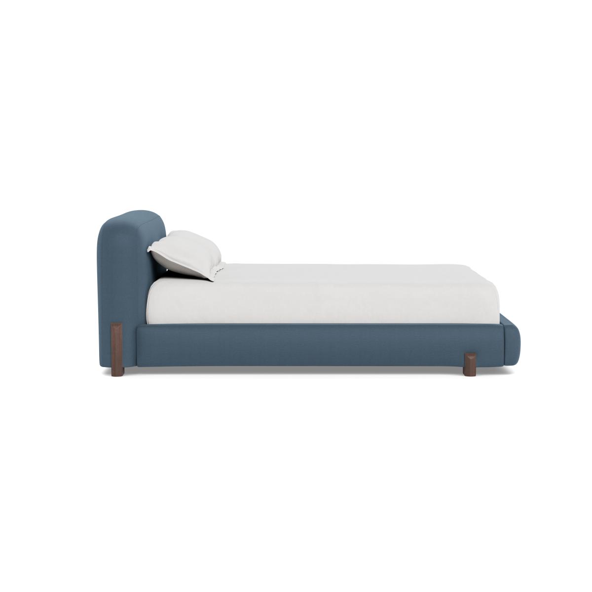 Heal's Nuvola Double Bed Capelo LinenCotton Mineral Walnut Stained Oak Feet - Heal's UK Bedroom Furniture – image 3